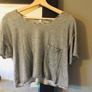 American Apparel striped crop